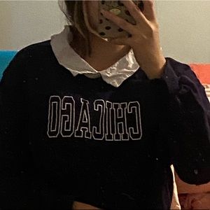 long sleeve with attached collar. worn a bit of times